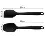 5 Sets of Shovel Spoon Silicone Kitchenware One-piece Molding Silicone Spatula Brush Set Color,black