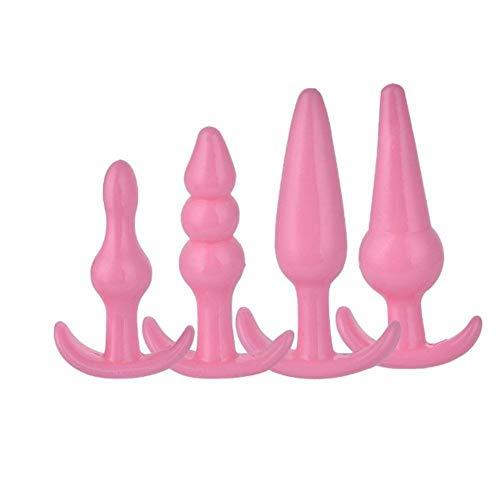 MXJYB Four Sets of Luxury Silicone Plug Training Device Entertainment Toys Beads for Beginners, Purple MXJYB (Color : Pink)