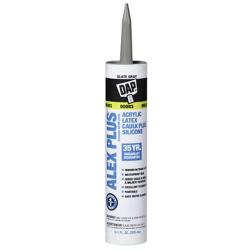 Dap 18110 Acrylic Latex Caulk With Silicone, 10.1-Ounce, Slate Gray