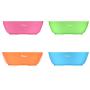 Bakerpan Silicone Toddler Square Feeding Bowl, Set of 4 (Multi)