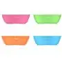 Bakerpan Silicone Toddler Square Feeding Bowl, Set of 4 (Multi)