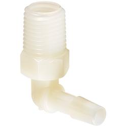 Eldon James L4-4NN Natural Nylon Threaded Elbow, 1/4-18 NPT Thread to 1/4" Barb (Pack of 10)