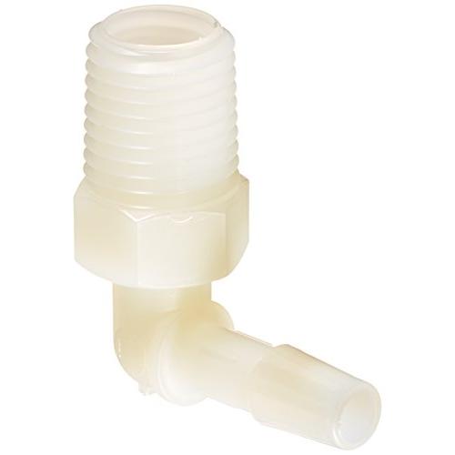 Eldon James L4-4NN Natural Nylon Threaded Elbow, 1/4-18 NPT Thread to 1/4" Barb (Pack of 10)