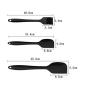 Hillento Silicone Kitchen Utensil Set Kitchenware 5PCS Silicone Kitchen Utensils Set Spatulas Brush Cooking Tools, Easy to Use & Clean, Black