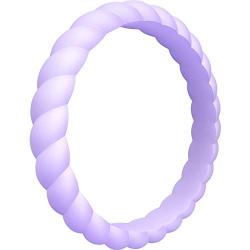 ThunderFit Womens Thin Swivel Rings, 10 Rings / 8 Rings / 4 Rings / 1 Ring - Stackable Silicone Wedding Rings - 2.5mm Wide - 2mm Thick