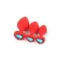 Bcomb 3PCS Silicone Heart Shape Sexy Stimulation Toys for Adult Red