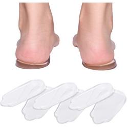 Medial & Lateral Heel Wedge Silicone Insoles, Supination & Pronation Corrective Heel Insoles, Gel Adhesive Shoe Inserts for Foot Alignment, Knock Knee Pain, Bow Legs, O/X Type Leg-3 Pairs