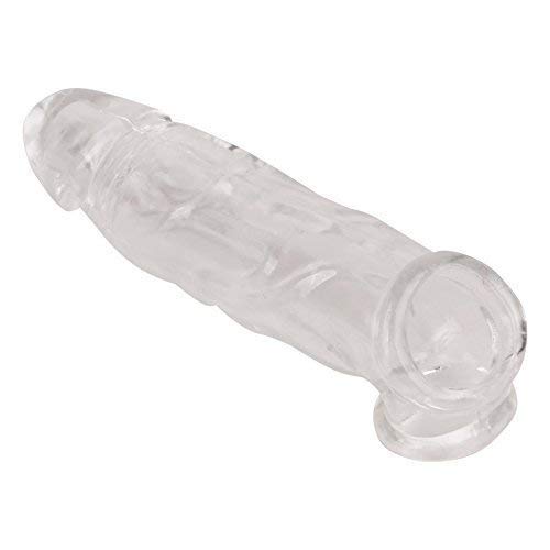 Privacy Packaging Silicone penile Condom Expander expands Male Chastity Toys Lengthen Cock Sleeves Reusable Condoms-B07