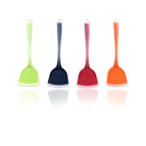 Hjyi Silicone Kitchen Shovel non-stick spatula silicone kitchenware set kitchen cooking spoon shovel (three-piece set)