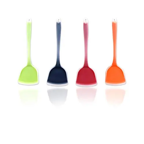 Hjyi Silicone Kitchen Shovel non-stick spatula silicone kitchenware set kitchen cooking spoon shovel (three-piece set)