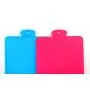 Taousa 70451 Silicone Chopping Board Flexible Thick Table Pad Non-slip Heat Resistant Cutting Board, Blue and Red, Pack of 2