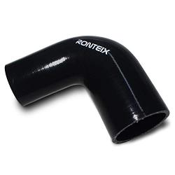 Ronteix Universal 90 Degree ID 1.25 Inch to 1.5 Inch 4-Ply Reducer Silicone Hose(32MM-38MM)