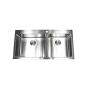 43 Inch Drop In Topmount Stainless Steel Super Sized Kitchen Sink 16 Gauge Double Bowl Basin w/ 9 Gauge Deck - Complete Sink Pack 0916PPZYXXX