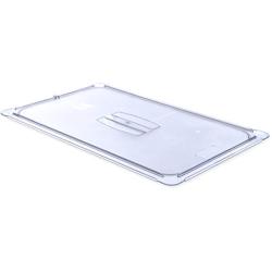 Carlisle 10210U07 StorPlus Full Size Polycarbonate Universal Handled Food Pan Lid, Clear