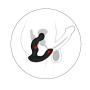 Wushuangyu Massager Plug Wireless Control 11 Speeds Massager for Man, Rechargeable Vibrating Massager (Black) - Vibrant Toy