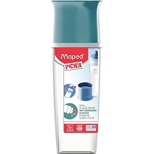 Maped Picnik Concept Adult Spillproof Water Bottle, 16.9 oz, Eucalyptus Green (871804)