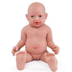 Vollence 23 inch Full Silicone Baby Dolls That Look Real,Not Vinyl Material Dolls,Real Full Body Silicone Baby Doll,Handmade Lifelike Newborn Baby Dolls - Girl