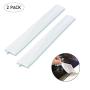 Kitchen Silicone Stove Counter Gap Cover, Easy Clean Heat Resistant Wide & Long Gap Filler, Seals Spills Between Counter, Stovetop, Oven, Washer & Dryer, Set of 2 (21 Inches, White)