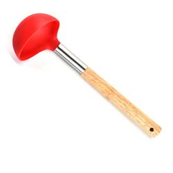 Gwjs Silicone Kitchenware, Non-stick Heat-resistant Cookware Shovel Spoon Kitchen Gadgets Kitchenware-red B 28.5cm(11.2inch)