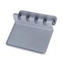 BESTONZON Kitchen Utensil Rest Mat Heat Resistant Ladle Fork Mat Silicone Spoon Rest Kitchenware Drying Mat (Grey)