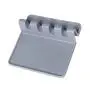 BESTONZON Kitchen Utensil Rest Mat Heat Resistant Ladle Fork Mat Silicone Spoon Rest Kitchenware Drying Mat (Grey)
