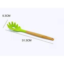 SKYyao Kitchen utensil set Silicone Kitchen 9-piece set wooden handle kitchenware silicone shovel spoon Silicone