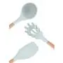 Gwjs Silicone Wooden Handle Kitchen Utensils, Nonstick Spatula Silicone Kitchenware Silicone Spatula Suit Kitchen Gadget Kitchen Tool-nine-piece Set 32cm(12.6inch)