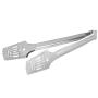 KEN Barbecue Tongs Stainless Steel 12inch Kitchen Tongs BBQ Tongs Utility Tong Cooking Clip Non-Stick mat New Silver