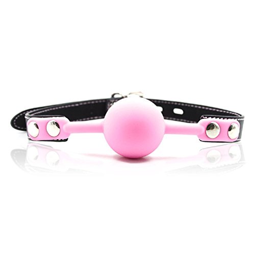 Raycity Leather Mouth Silicone Ball Gag Bondage Fetish Restraint Adults Sex Toys