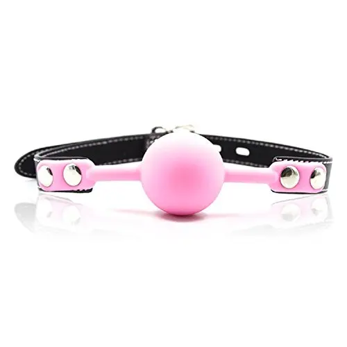 Raycity Leather Mouth Silicone Ball Gag Bondage Fetish Restraint Adults Sex Toys
