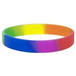 GOGO Rainbow Pride Wristbands Silicone Bracelets Rubber Bands Party Accessories