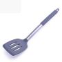 Hjyi Kitchen Cooking silicone kitchenware resistant to high temperature non-stick pot cooking spoon shovel stainless steel handle silicone leakage shovel (3-piece set)
