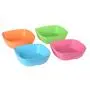 Bakerpan Silicone Toddler Square Feeding Bowl, Set of 4 (Multi)