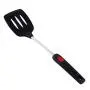 Firecolor Silicone Kitchen Utensils Kitchenware Nonstick Stainless Steel Cooking Spoon Shovel Kitchen Tool,Hollow Shovel Black
