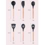 Silicone Kitchenware Set of 9 Nonstick Cookware Shovel Spoon Tool Set Shovel Soup Hedgeware Green Cooking Cookware