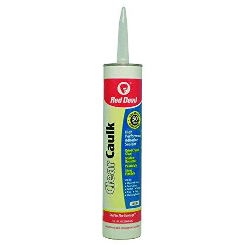 Red Devil 0870 Clear Caulk High Performance Adhesive, 10.1-Ounce