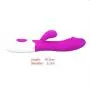 Candy and Me Double Vibrating Female Silicone Vibrator Double Stimulation of G-Spot and Clitoris 10 Frequency Vibration Sex Toy -Power Massager for Female Color Purple