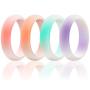 Egnaro Silicone Wedding Ring for Women, Womens Rubber Engagement Ring, Multiple Pack, Great Replacement