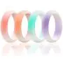 Egnaro Silicone Wedding Ring for Women, Womens Rubber Engagement Ring, Multiple Pack, Great Replacement