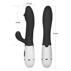 XSTY Upgrading Second-generation 10 Modes ,Silicone Vibrators,Wand Massage,G Spot Vibrator, Vibration Massager, Massage Sticks,Dildo,Adult Sex Toy (black)