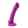 7.25" Realistic Sensa Feel Dual Density Dildo - Platinum Silicone - Cock and Balls Dong - Suction Cup Harness Compatible - Sex Toy for Women - Sex Toy for Adults (Violet)