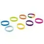 Silicone Bracelet - 48-Pack Blank Rubber Wristbands for Sports Teams, Games, Kids Play, Party Favors, 8 Colors, Circumference: 8.1 Inches, Width: 0.4 Inches