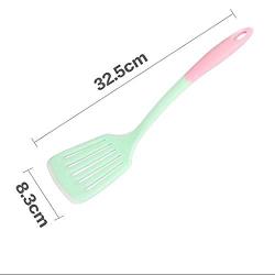 SJXmeet Wok Spatula Kitchenware Silicone Shovel Non-Stick Shovel High Temperature Cooking Spatula (Color: C)@C