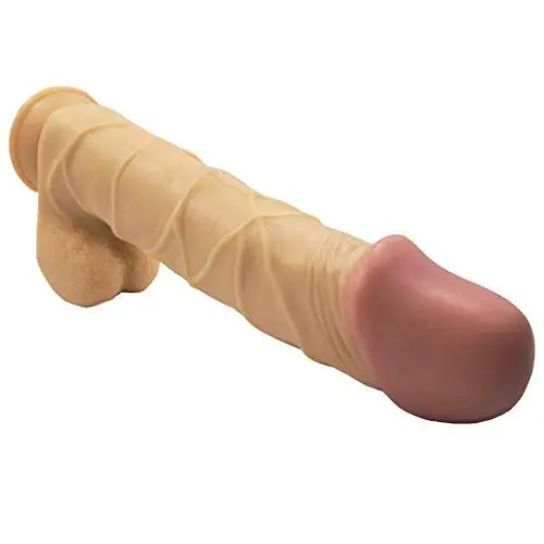 Real Feel Soft Pliable Massager Toy ，D?ld`? Natural Silicone Wand for Unisex Body Pleasure Game Toy 14.8 Inch