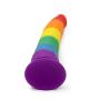 Pride Dildo - The 8" Silicone Rainbow Dildo With Suction Cup