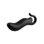 Nasswalk Anal Fantasy Pull Plug Silicone Vibe, 3.25 Inch, Waterproof, Black