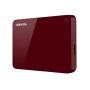 Toshiba Canvio Advance 2TB Portable External Hard Drive USB 3.0, Red (HDTC920XR3AA)