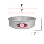 Fat Daddios PCC-73 Round Cheesecake Pan, 7 x 3 Inch, Silver