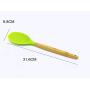SKYyao Kitchen utensil set Silicone Kitchen 9-piece set wooden handle kitchenware silicone shovel spoon Silicone