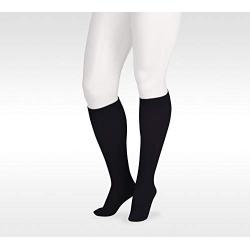 Juzo Soft Knee High With Silicone Dot Band 20-30mmHg Closed Toe, II, Black